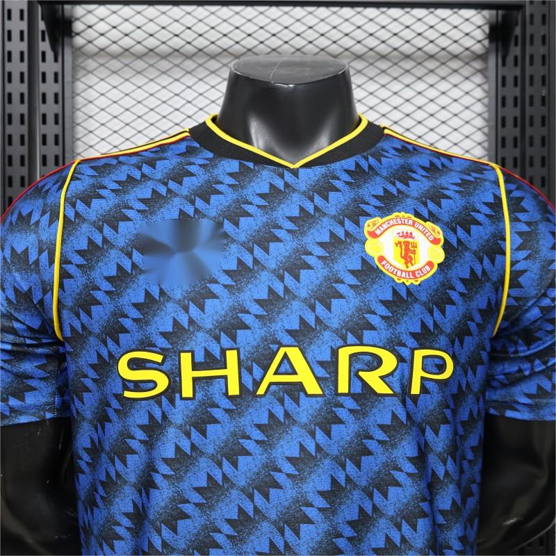 2026-27 Manchester United Away Blue with Black Player S-3XL