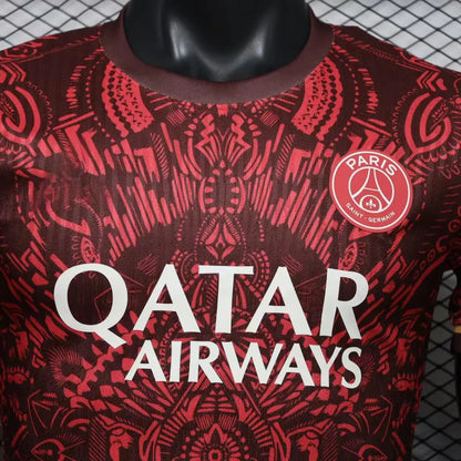 2026-27 París Rojo Oscuro con Patrón Tribal Jugador Especial S-3XL