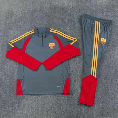 2026-27 Roma Grey Half Zip Training Suit Adults Or Children