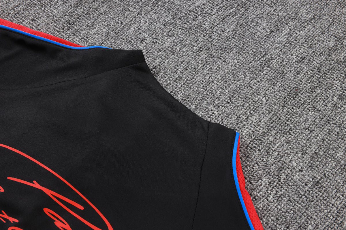 2026-27 Paris Black Half Zip Training Suit Adults Or Children