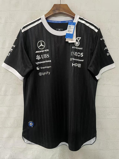 2026 F1 Mercedes Racing Suit White Round Neck Black S-5XL