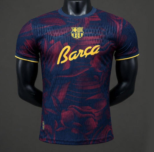 2026-27 Barcelona Special Abstract Red Blue Barça Script Player S-2XL