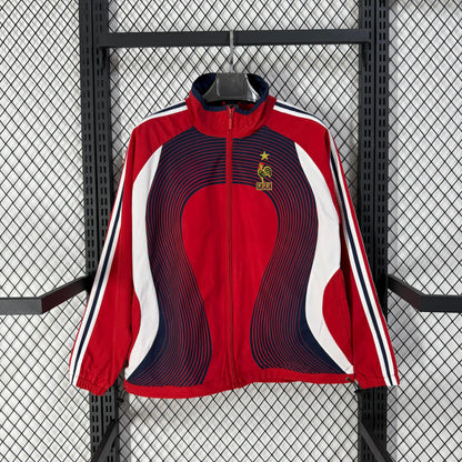 2025-26 France Team Classic Red Casual Training Windbreaker S-2XL