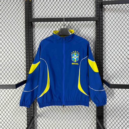 2026 Brazil Color Blue Windbreaker S-2XL