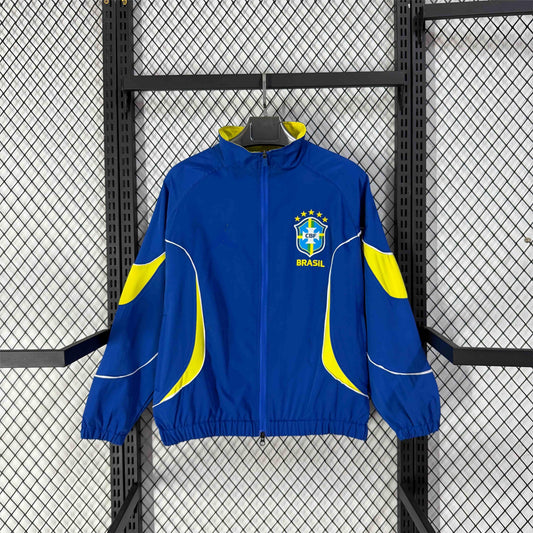 2026 Brazil Color Blue Windbreaker S-2XL