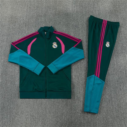 2026-27 Real Madrid Dark Green Full Zipper Jacket Tracksuit S-2XL