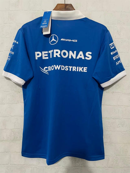 2026 F1 Mercedes Blue Polo Racing Suit S-5XL