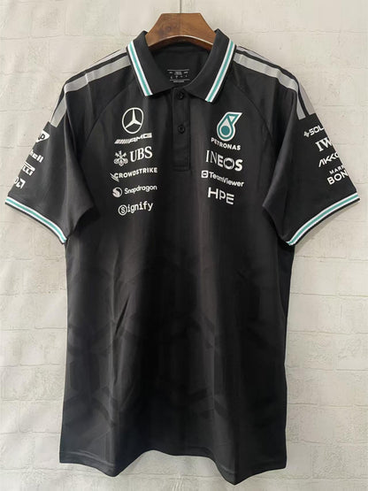 2026 F1 Mercedes Polo Black Racing Suit S-5XL