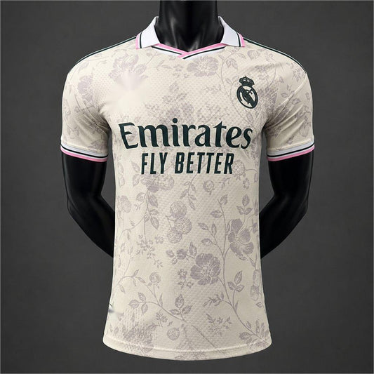2026-27 Real Madrid Cream with Floral Pattern Special Edition Player S-3XL