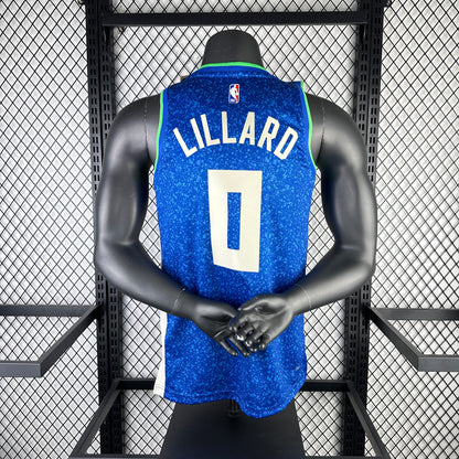 NBA 2024-25 Bucks City Edition No. 0 LILLARD