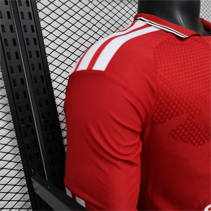 2026-27 Manchester United Red Polo Collar Long Sleeve Player S-3XL