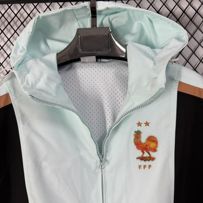 2026 France Light Green World Cup Casual Training Windbreaker  S-2XL