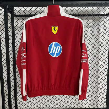 2026 F1 Ferrari Red Full Zipper Windbreaker S-2XL