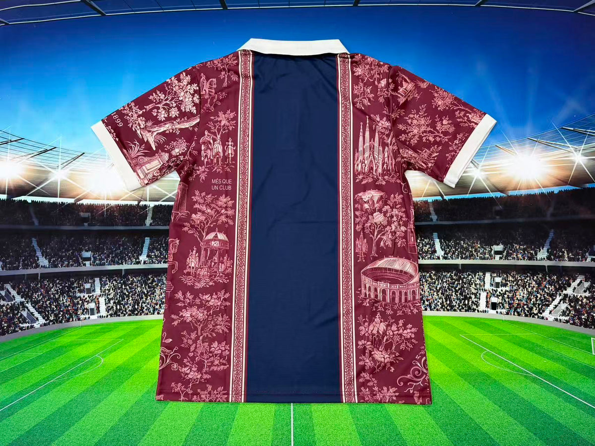 2026-27 Barcelona Burgundy Polo Collar  Special Edition S-2XL