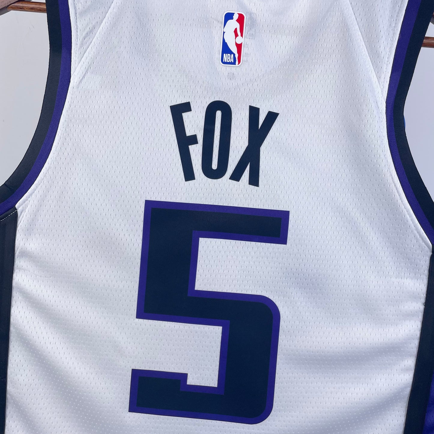 NBA 2024-25 Kings home white No. 5 FOX