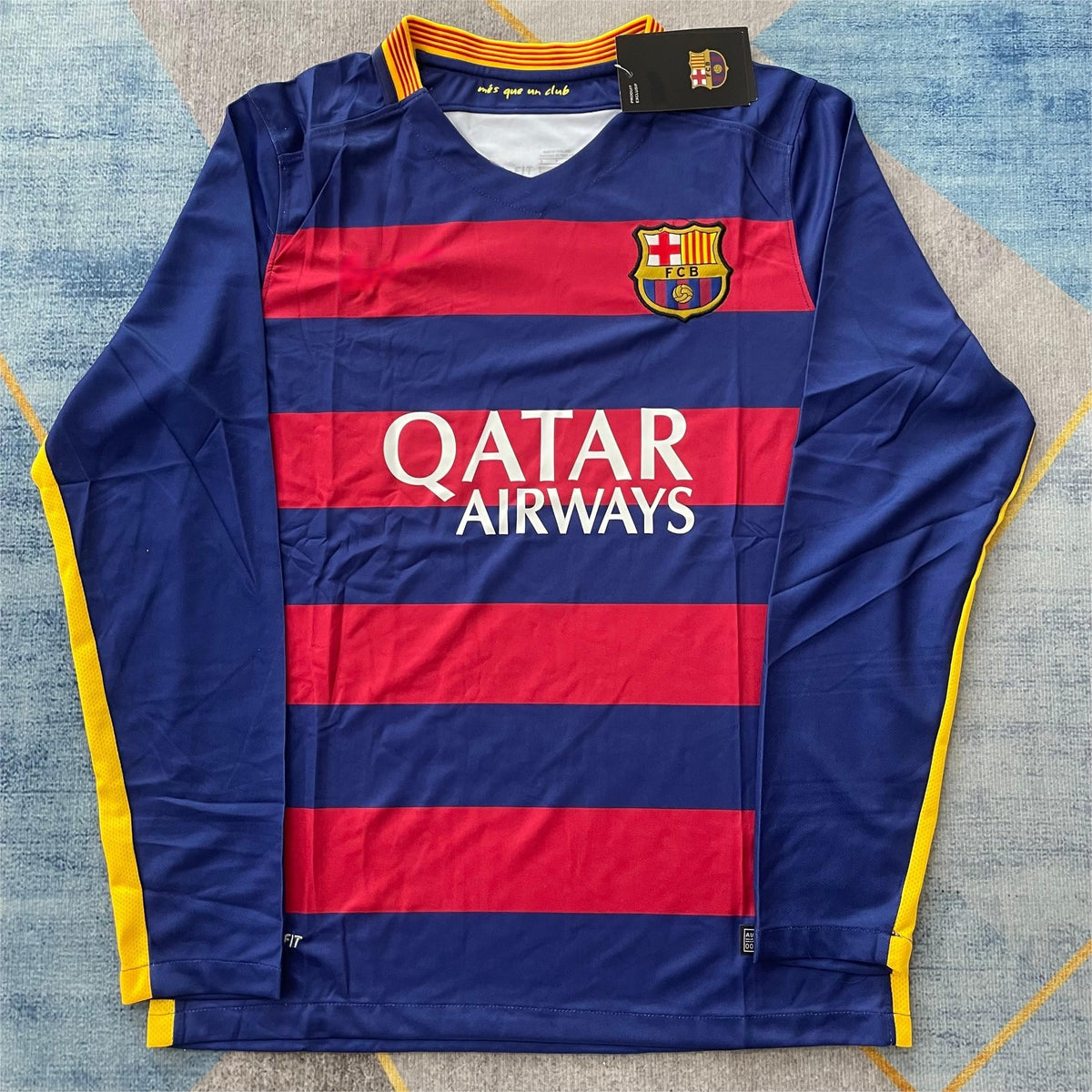 2015-16 Barcelona Home Retro Long Sleeve S-2XL