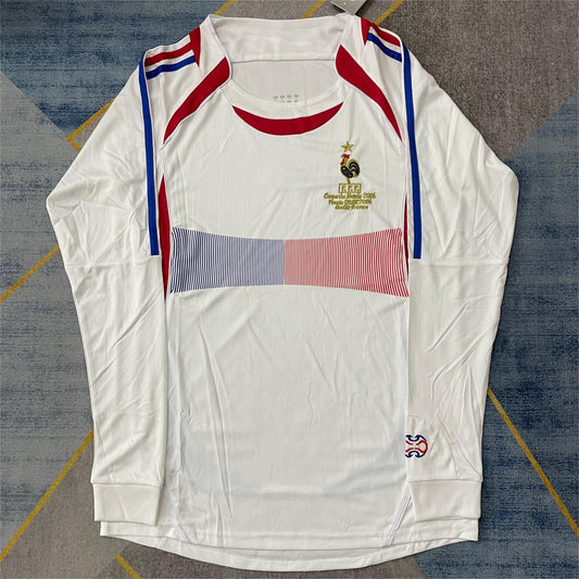 2006 France Away Retro Long Sleeve S-2XL