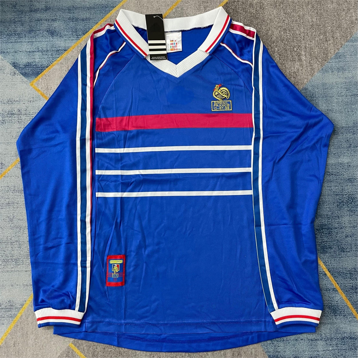 1998 France Home Retro Long Sleeve S-2XL