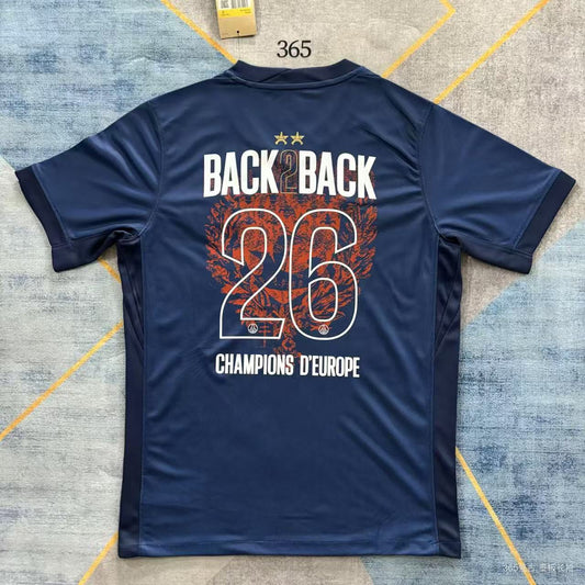2025-26 Paris Two Star Home Back2back 26 champions S-4XL