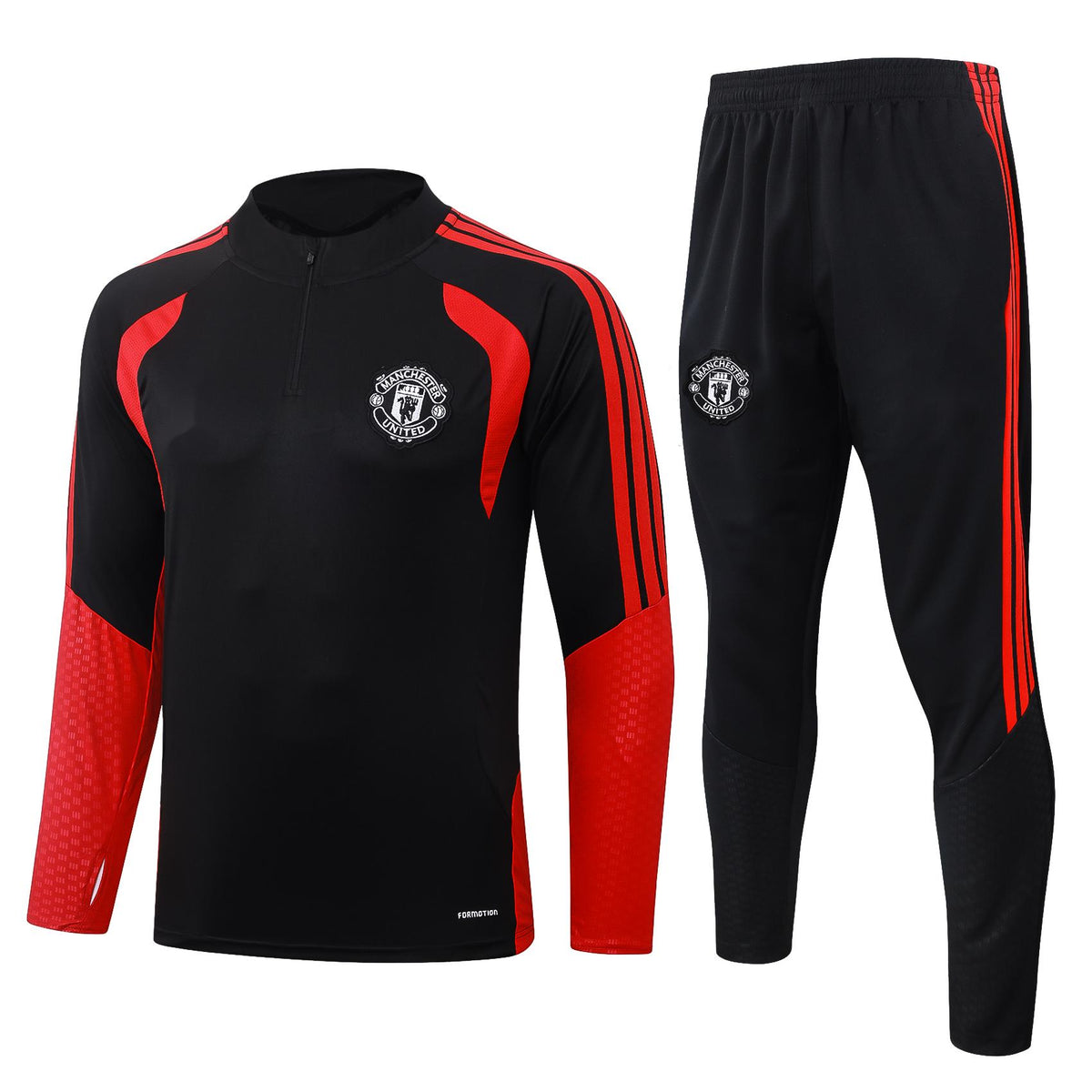 2026-27 Manchester United Black Half Zip Training Suit Adults Or Children