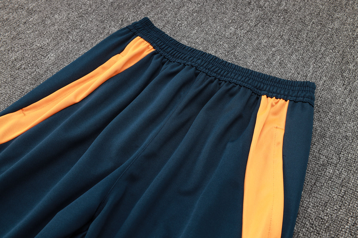 2024-25 Real Madrid White-Yellow Training Suit Kit Long zipper S-2XL