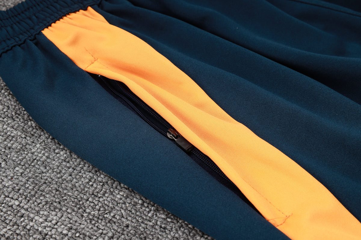 2024-25 Real Madrid White-Yellow Training Suit Kit Long zipper S-2XL