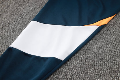 2024-25 Real Madrid White-Yellow Training Suit Kit Long zipper S-2XL