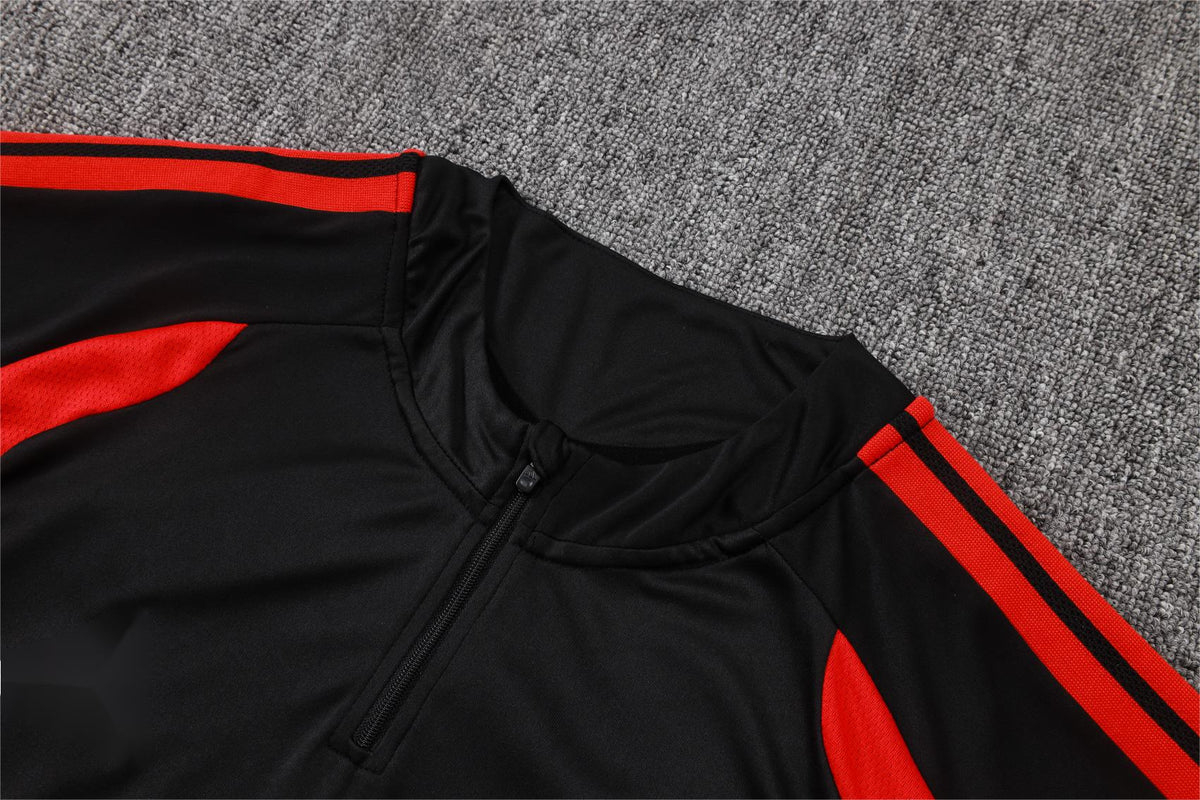 2026-27 Manchester United Black Half Zip Training Suit Adults Or Children