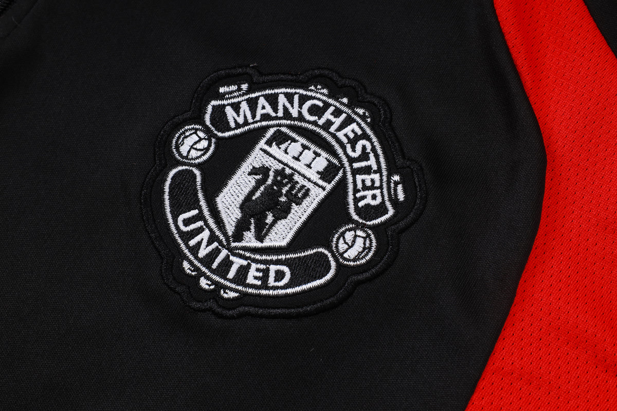 2026-27 Manchester United Black Half Zip Training Suit Adults Or Children