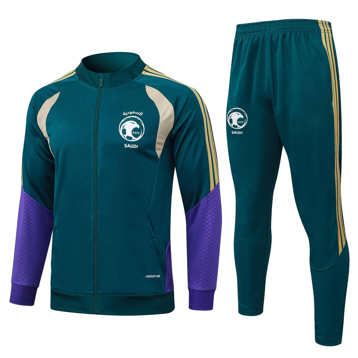 2026 Saudi Arabia Deep Green Full Zip Training Suit Adults Or Children