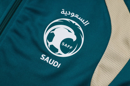 2026 Saudi Arabia Deep Green Full Zip Training Suit Adults Or Children