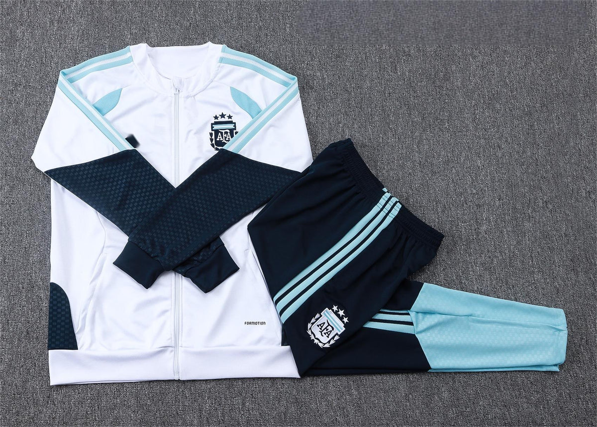 2026 Argentina White Full Zip Training Suit Adults Or Children