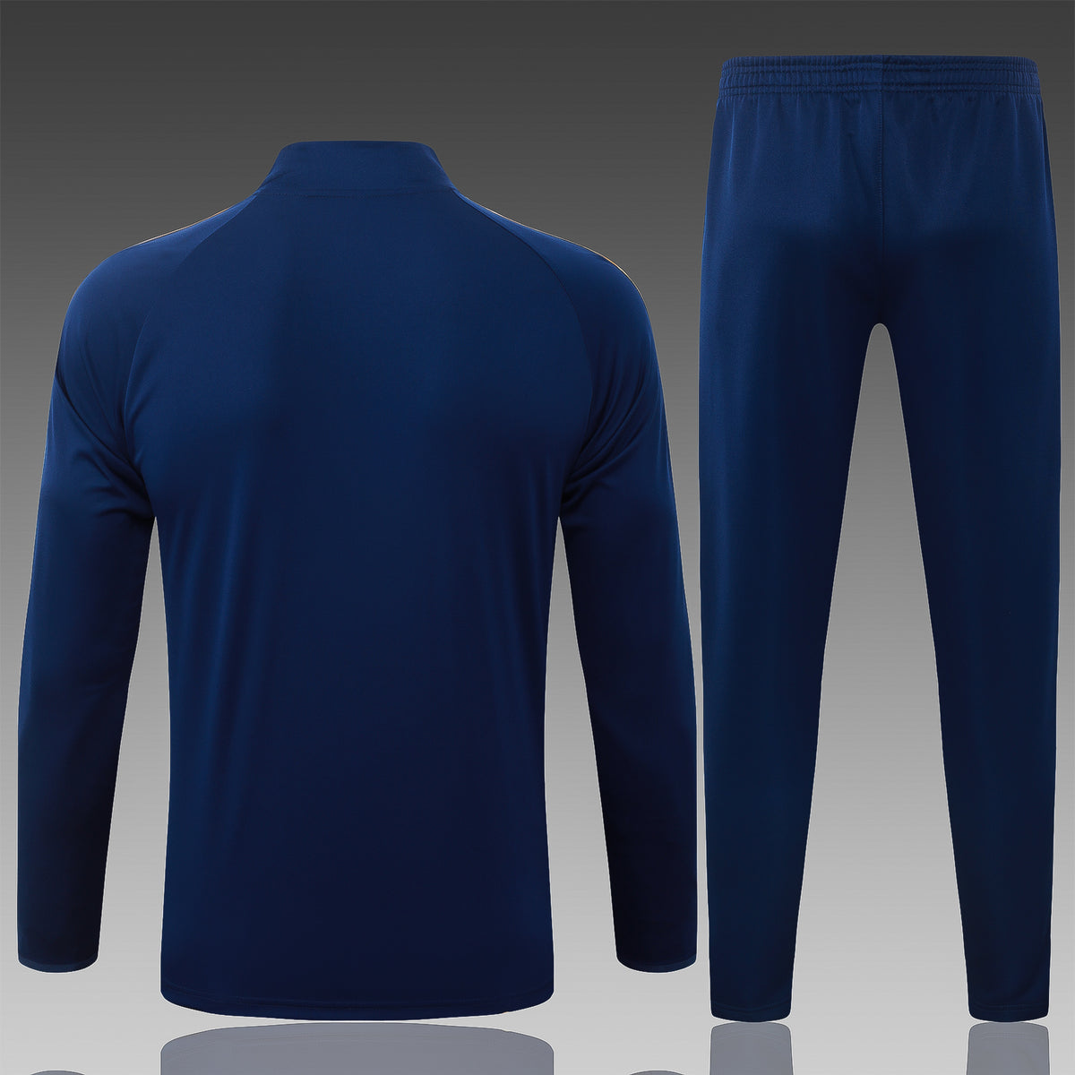 2026-27 Real Madrid Deep Blue Half Zip Training Suit Adults Or Children