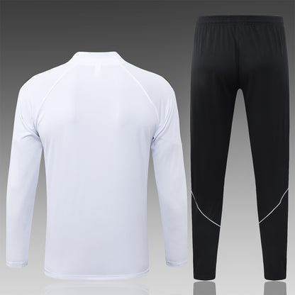 2026-27 Paris White Half Zip Training Suit Adults Or Children