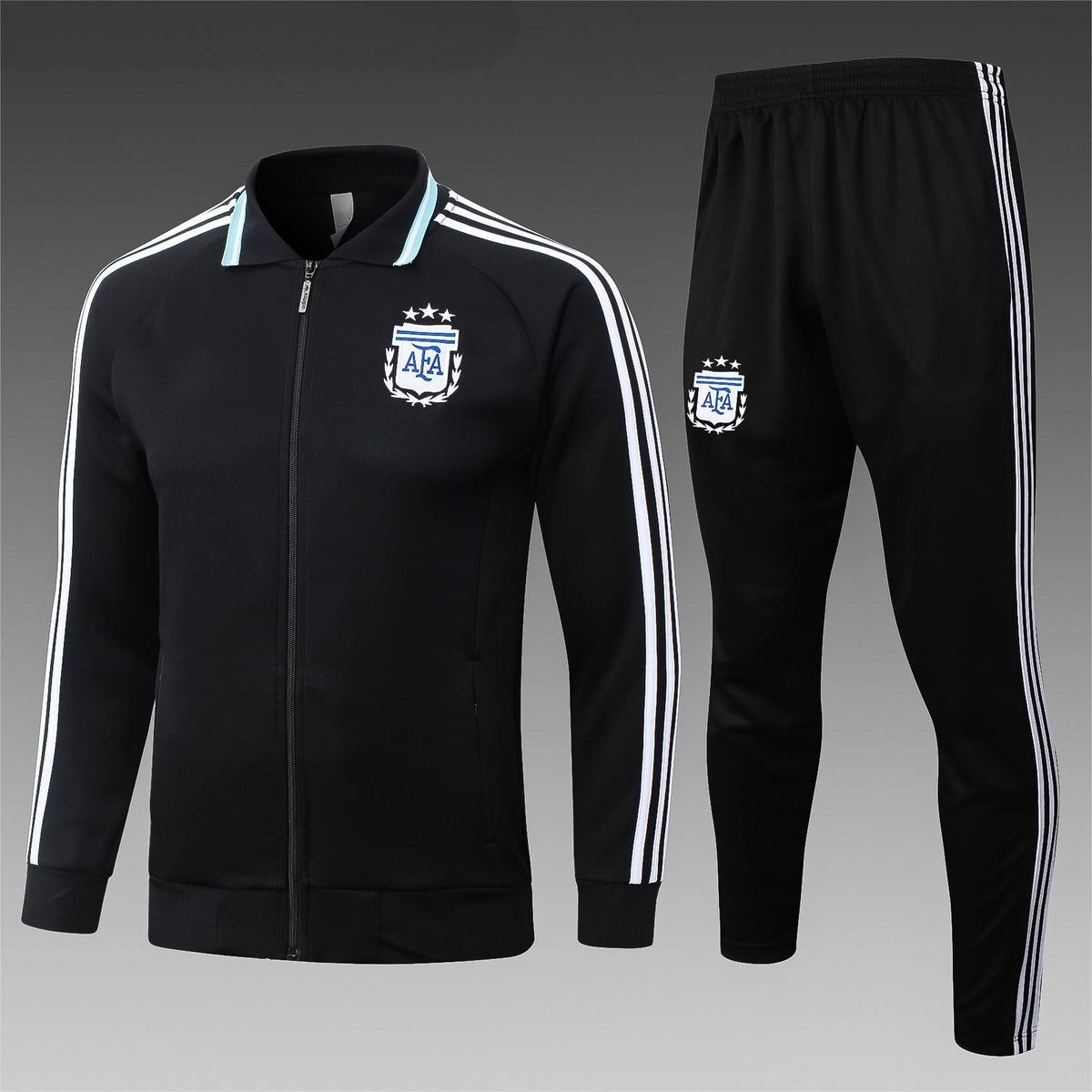 2026 Argentina Black Full Zip Training Suit Adults Or Children