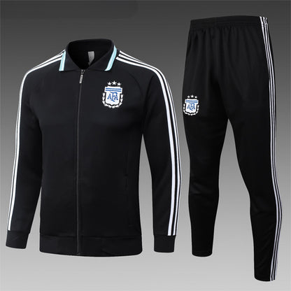 2026 Argentina Black Full Zip Training Suit Adults Or Children