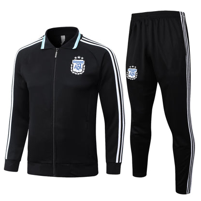 2026 Argentina Black Full Zip Training Suit Adults Or Children