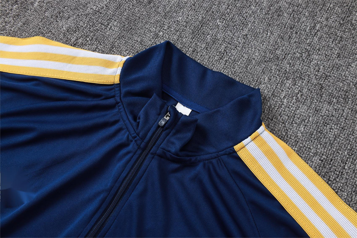 2026-27 Real Madrid Deep Blue Half Zip Training Suit Adults Or Children