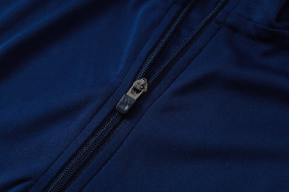 2026-27 Real Madrid Deep Blue Half Zip Training Suit Adults Or Children