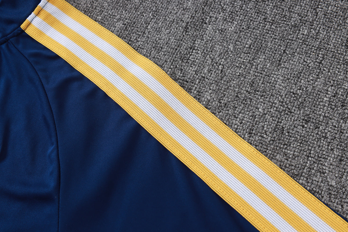 2026-27 Real Madrid Deep Blue Half Zip Training Suit Adults Or Children