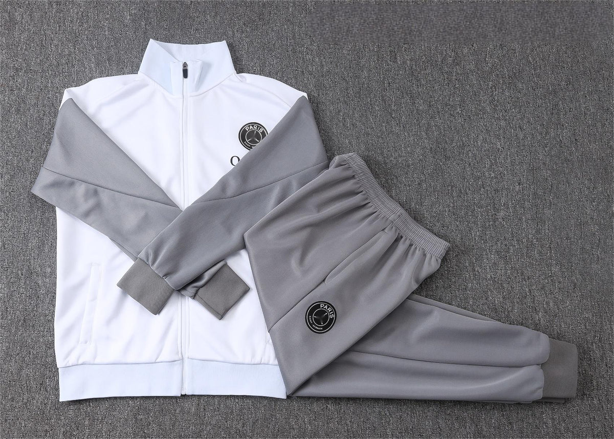 2026-27 Paris Jordan White Full Zip Training Suit Adults Or Children