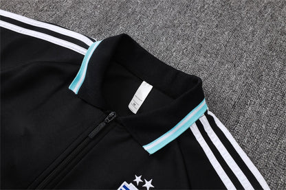 2026 Argentina Black Full Zip Training Suit Adults Or Children