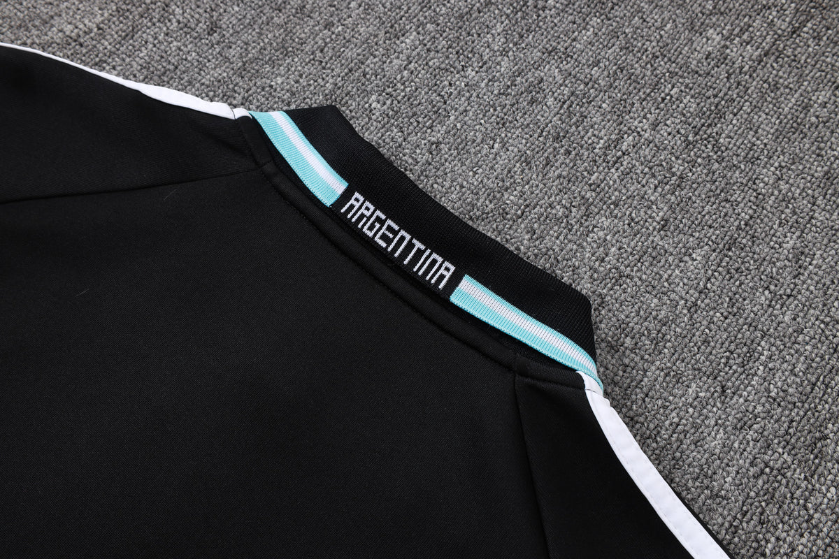 2026 Argentina Black Full Zip Training Suit Adults Or Children