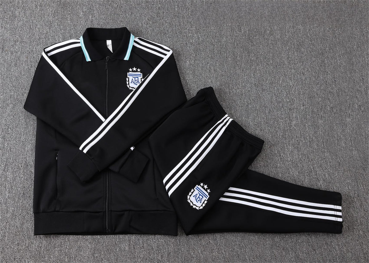 2026 Argentina Black Full Zip Training Suit Adults Or Children