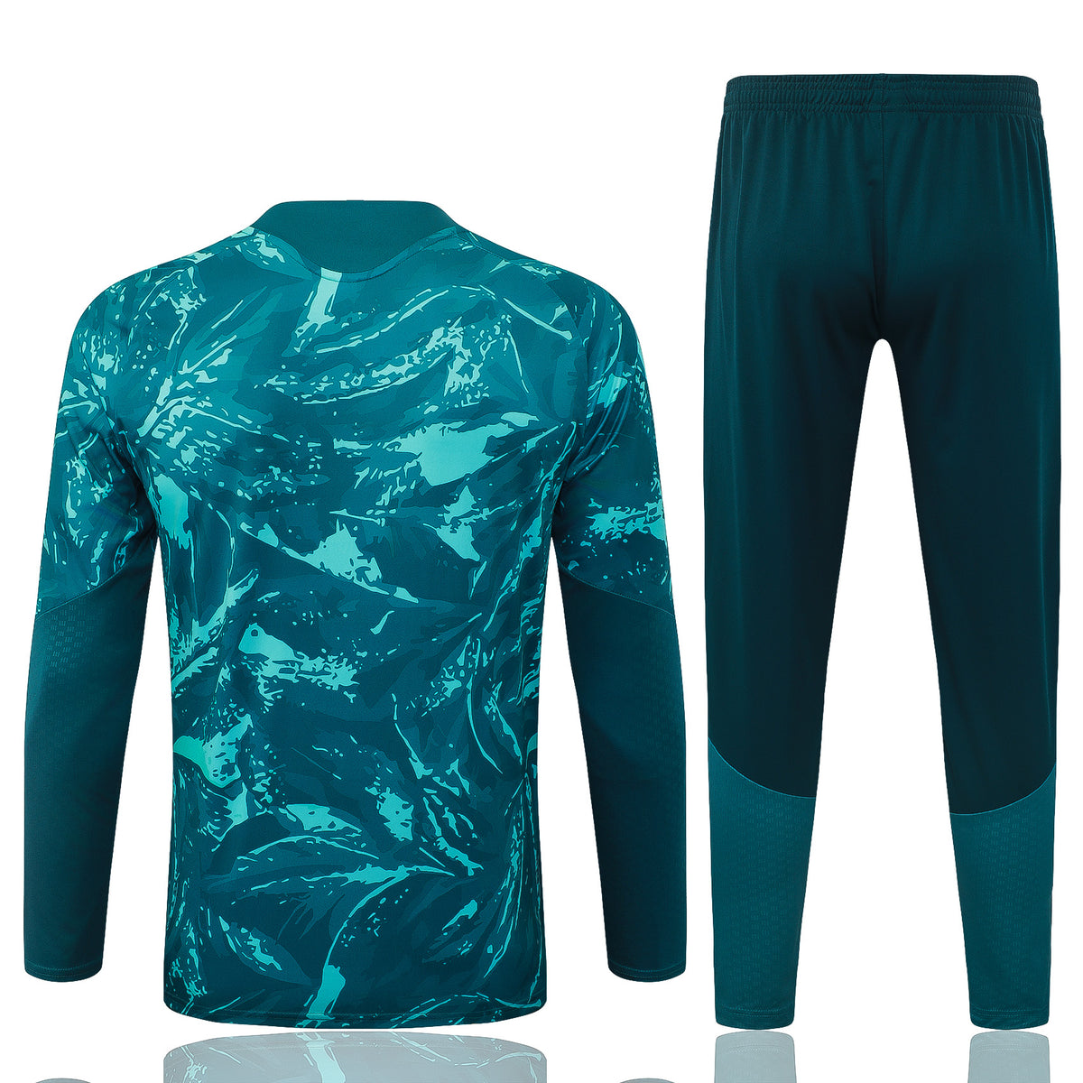 2026-27 Real Madrid Deep Green Inkjet Half Zip Training Suit Adults Or Children