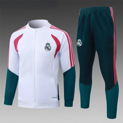 2026-27 Real Madrid White Rose Red Full Zip Training Suit Adults Or Children