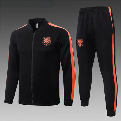 2026 Netherlands Black Full Zip Training Suit Adults Or Children