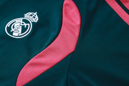 2026-27 Real Madrid Dark Green Half Zip Training Suit Adults Or Children