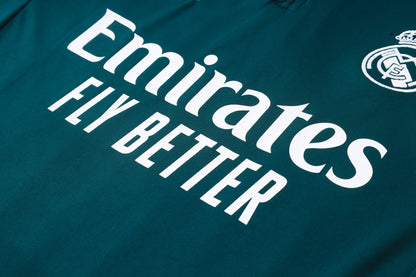 2026-27 Real Madrid Dark Green Half Zip Training Suit Adults Or Children