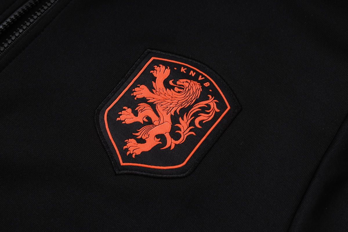 2026 Netherlands Black Full Zip Training Suit Adults Or Children